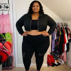 Torrid Black Studded Leggings 3X